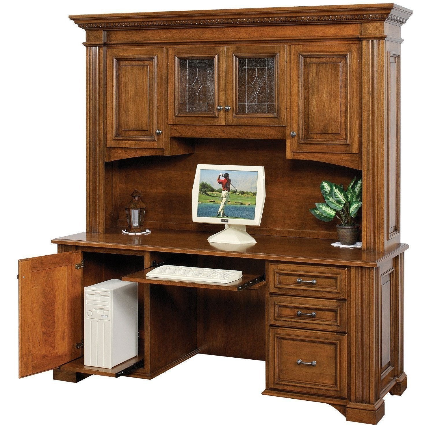 Lincoln Credenza & Hutch-Office-The Amish House