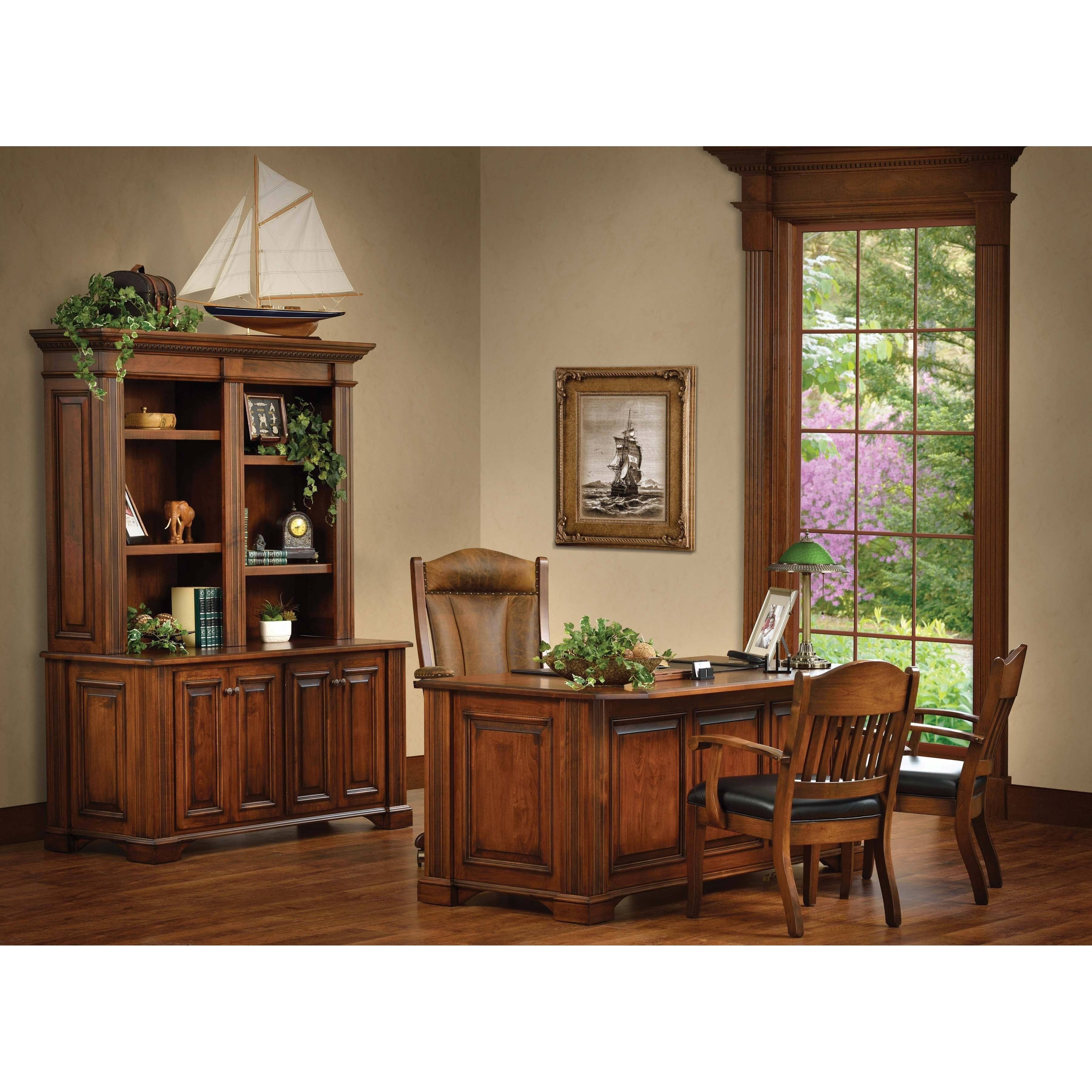 Lincoln Double Door Credenza Bookcase-Office-The Amish House