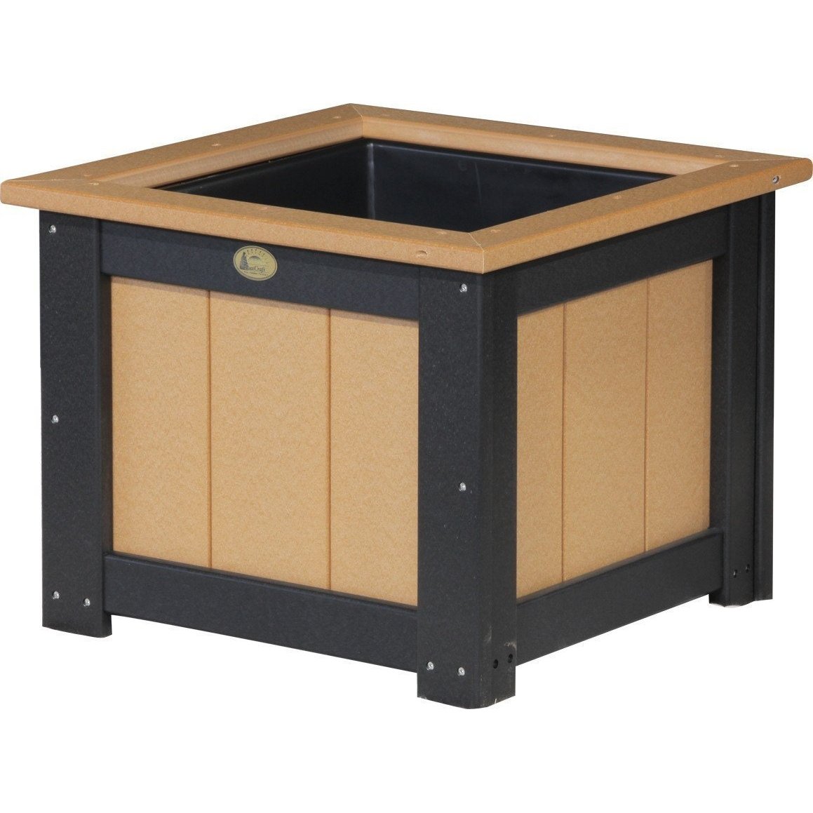 Outdoor 24" Planter Cedar & Black