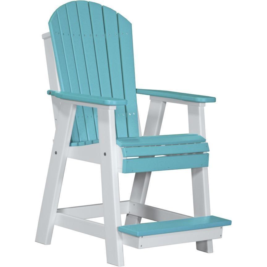 Adirondack Balcony Chair Aruba Blue & White