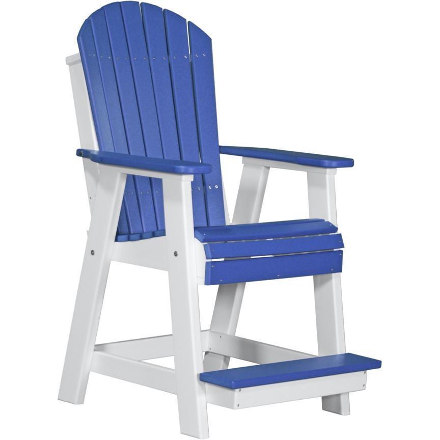 Adirondack Balcony Chair Blue & White