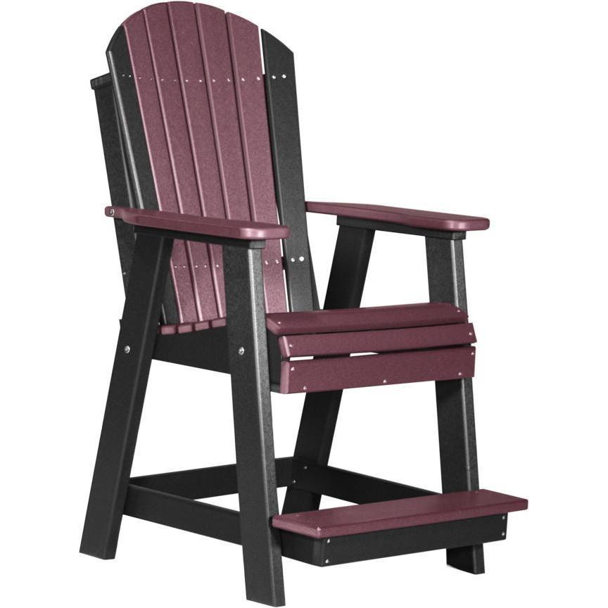 Adirondack Balcony Chair Cherrywood & Black