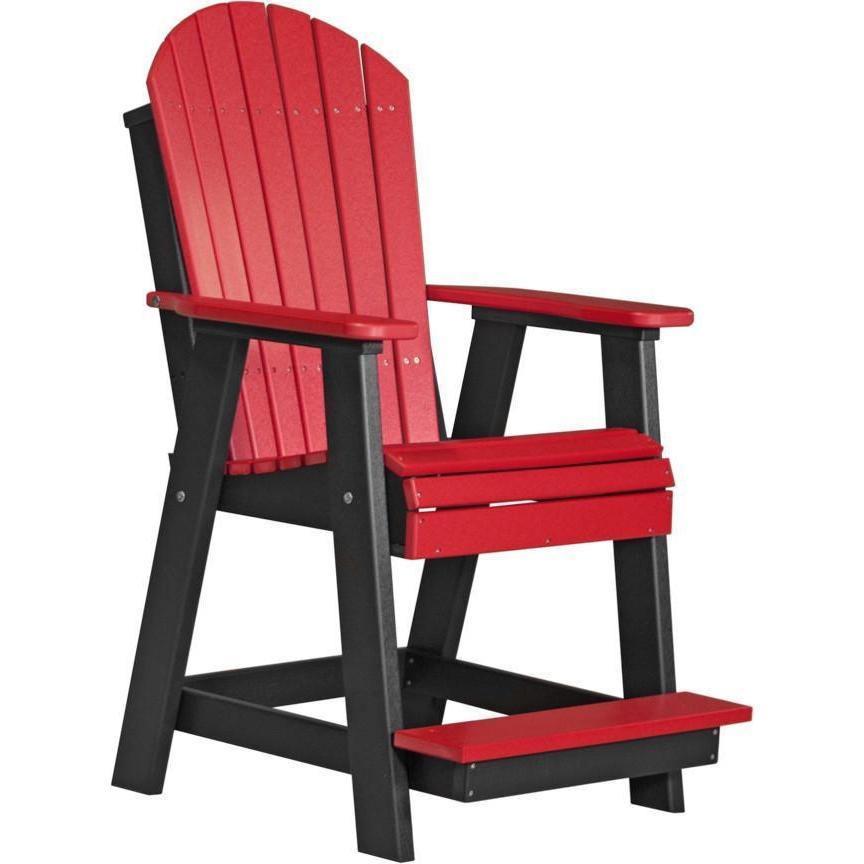 Adirondack Balcony Chair Red & Black