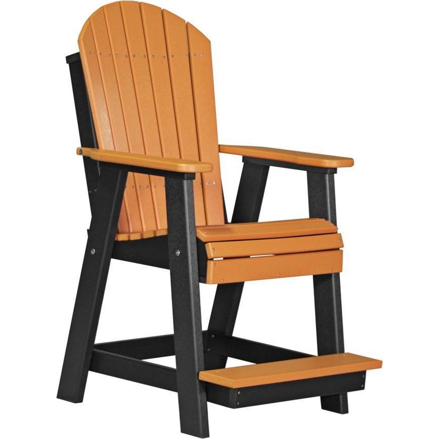 Adirondack Balcony Chair Tangerine & Black