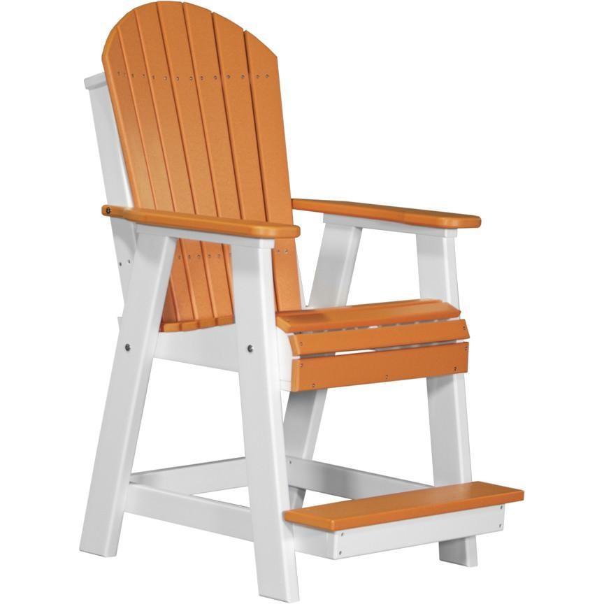 Adirondack Balcony Chair Tangerine & White