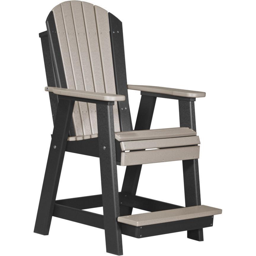 Adirondack Balcony Chair Weatherwood & Black