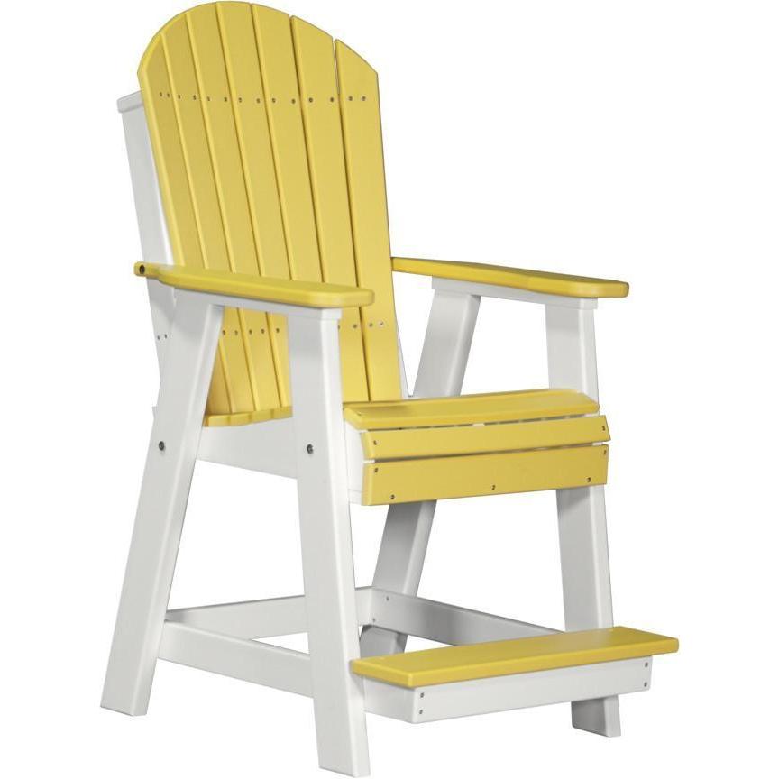 Adirondack Balcony Chair Yellow & White