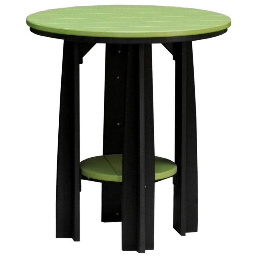Outdoor 36" Balcony Table Lime Green & Black