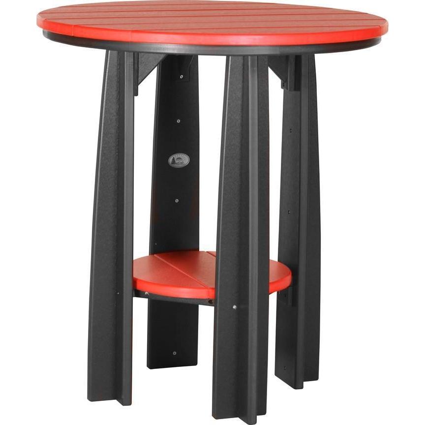 Outdoor 36" Balcony Table Red & Black