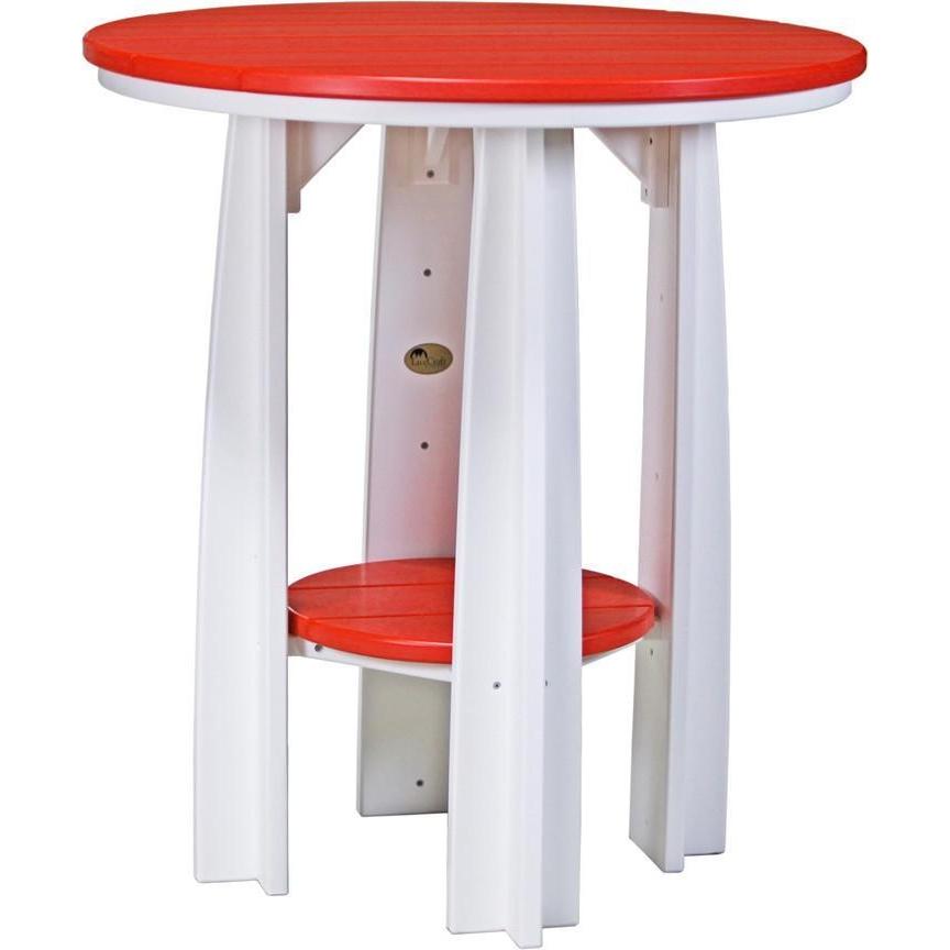 Outdoor 36" Balcony Table Red & White