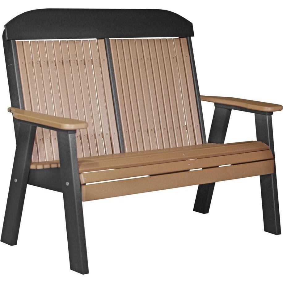 Classic Outdoor 4' Bench Cedar & Black