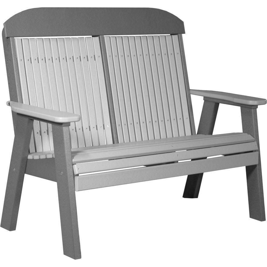 Classic Outdoor 4' Bench Dover Grey & Slate