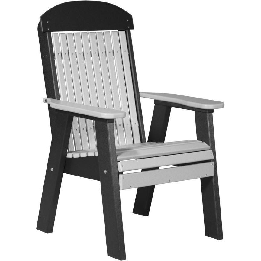 Classic Outdoor Bench Chair Dove Grey & Black
