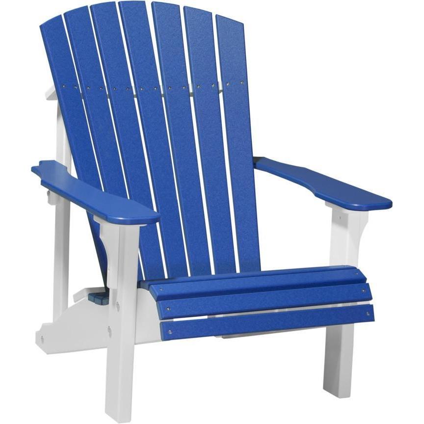 Deluxe Adirondack Chair Blue & White