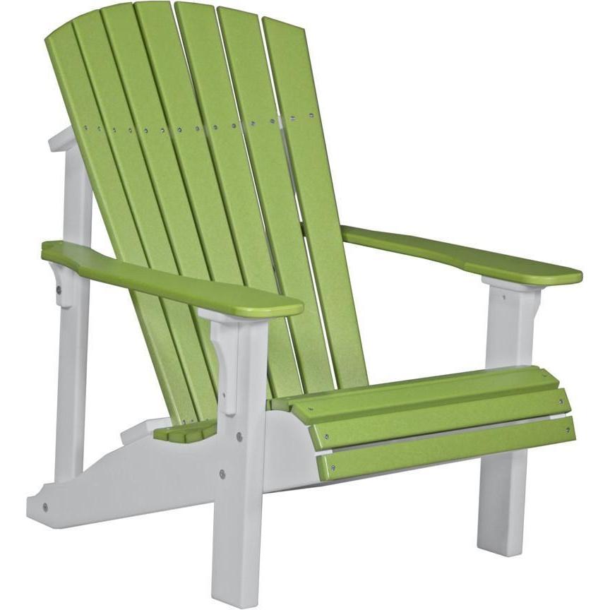 Deluxe Adirondack Chair Lime Green & White