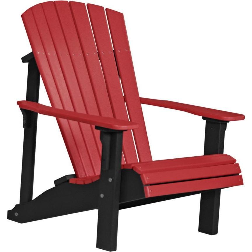 Deluxe Adirondack Chair Red & Black