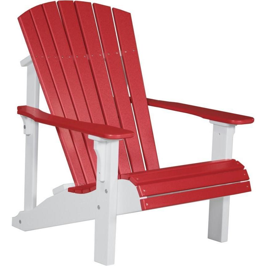Deluxe Adirondack Chair Red & White