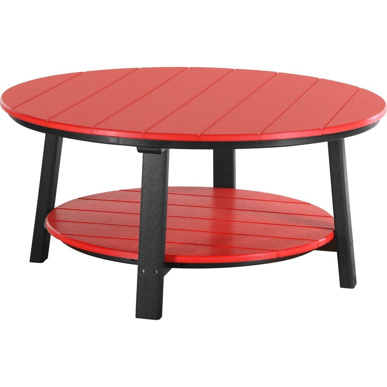 Outdoor Deluxe Conversation Table Red & Black