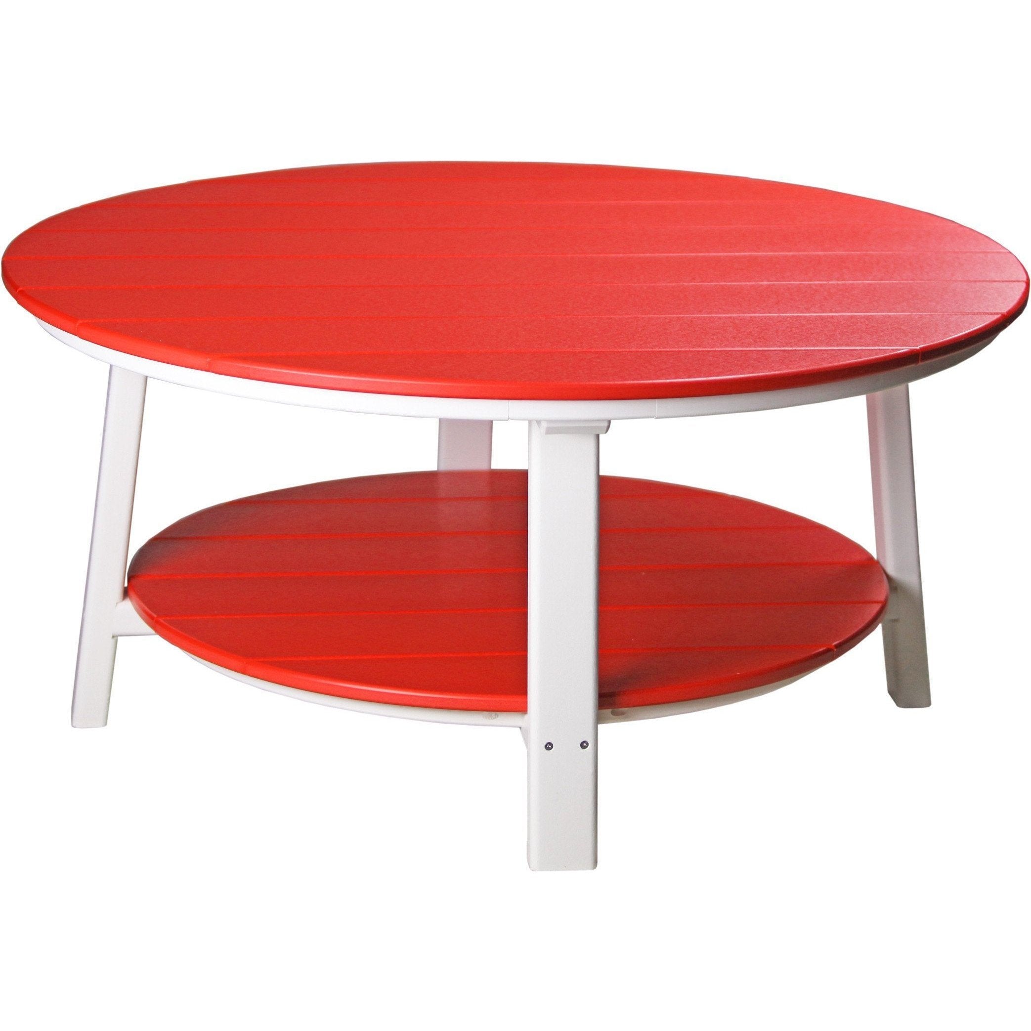 Outdoor Deluxe Conversation Table Red & White