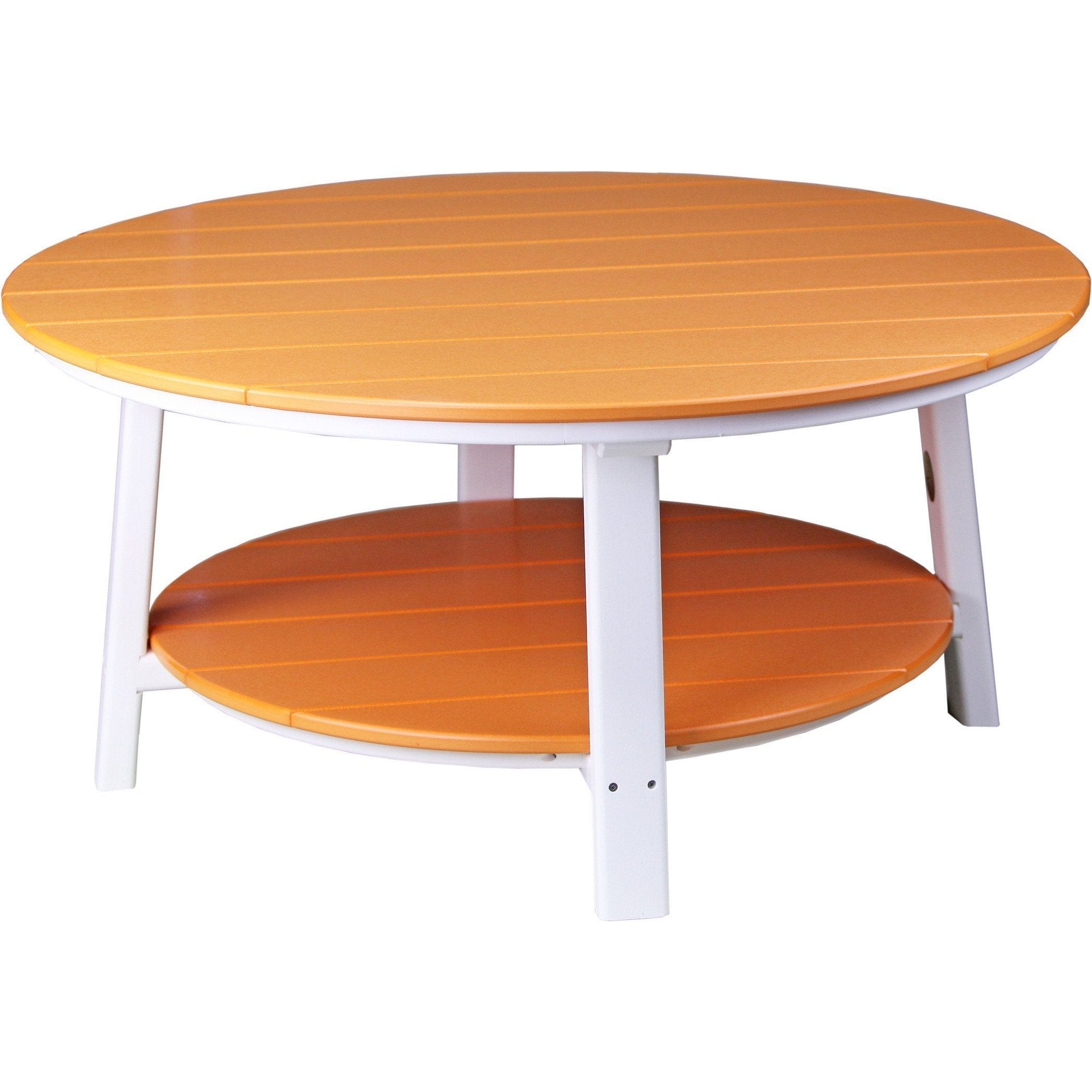 Outdoor Deluxe Conversation Table Tangerine & White