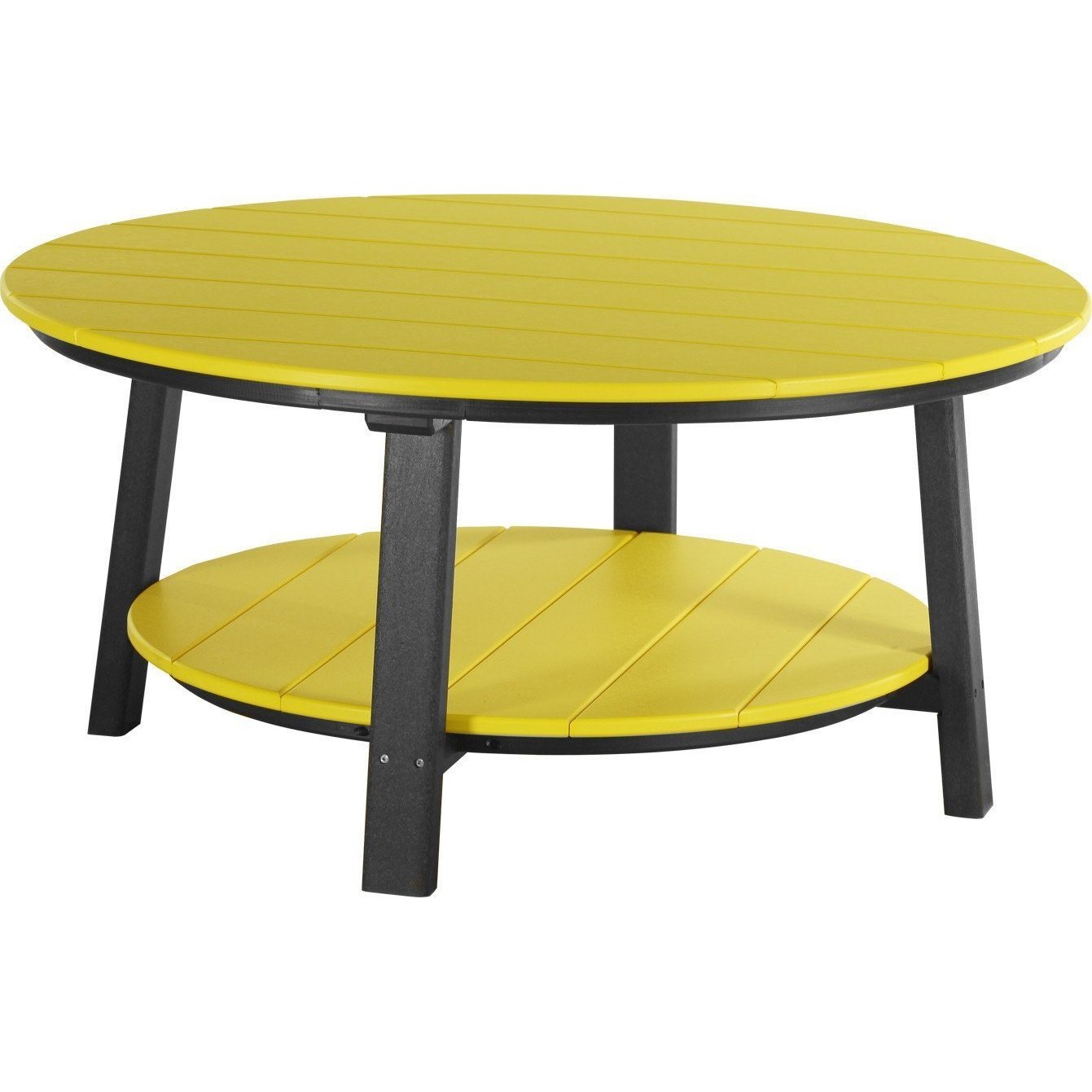 Outdoor Deluxe Conversation Table Yellow & Black