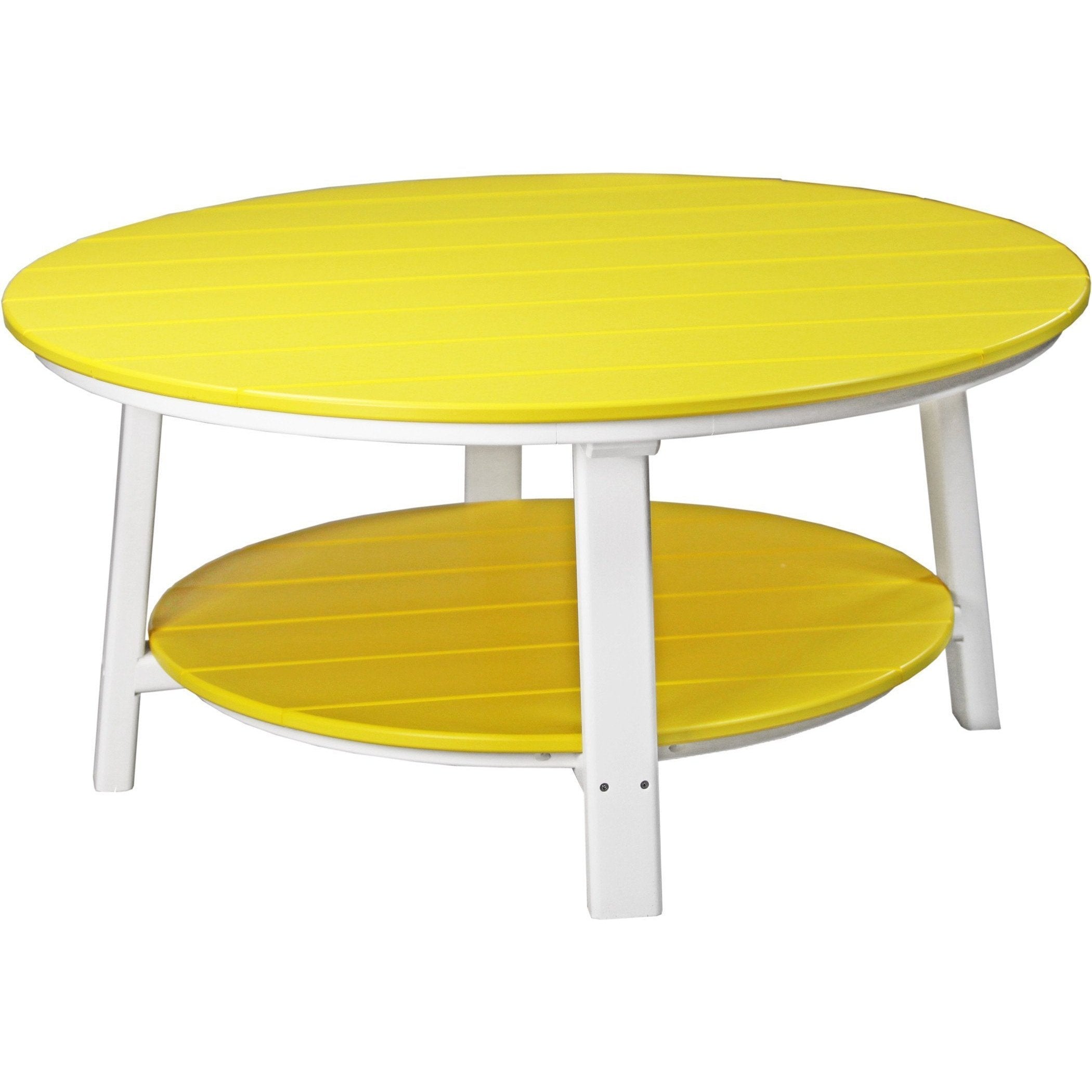 Outdoor Deluxe Conversation Table Yellow & White