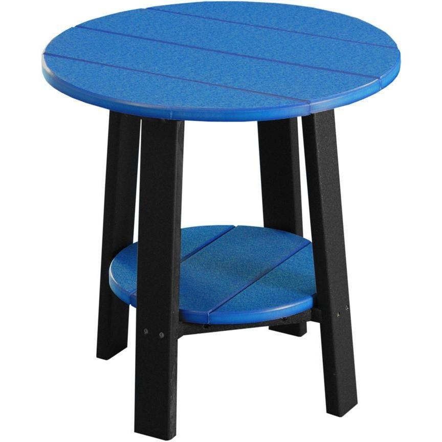 Outdoor Deluxe End Table Blue & Black