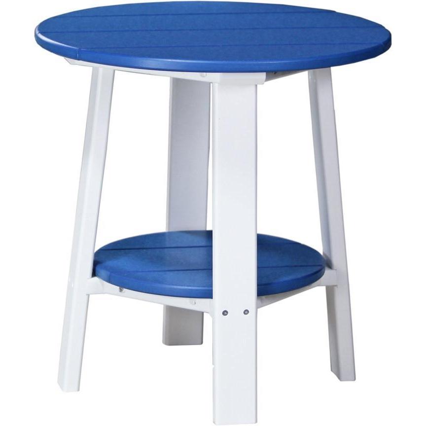 Outdoor Deluxe End Table Blue & White