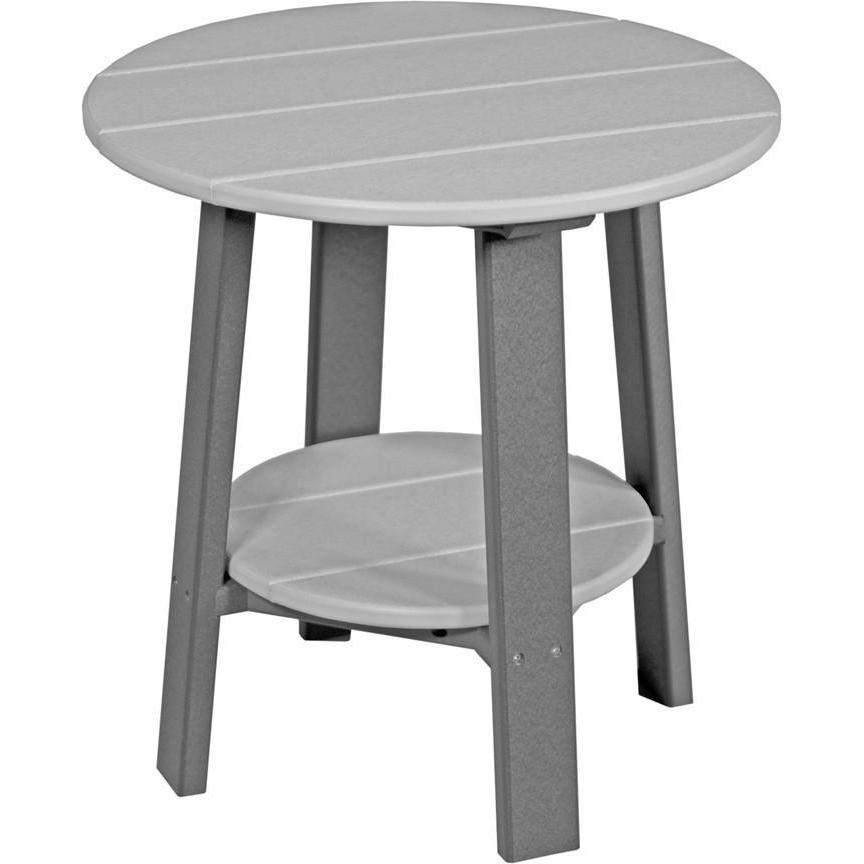 Outdoor Deluxe End Table Dove Grey & Slate