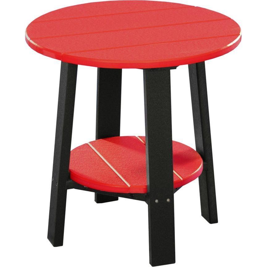 Outdoor Deluxe End Table Red & Black
