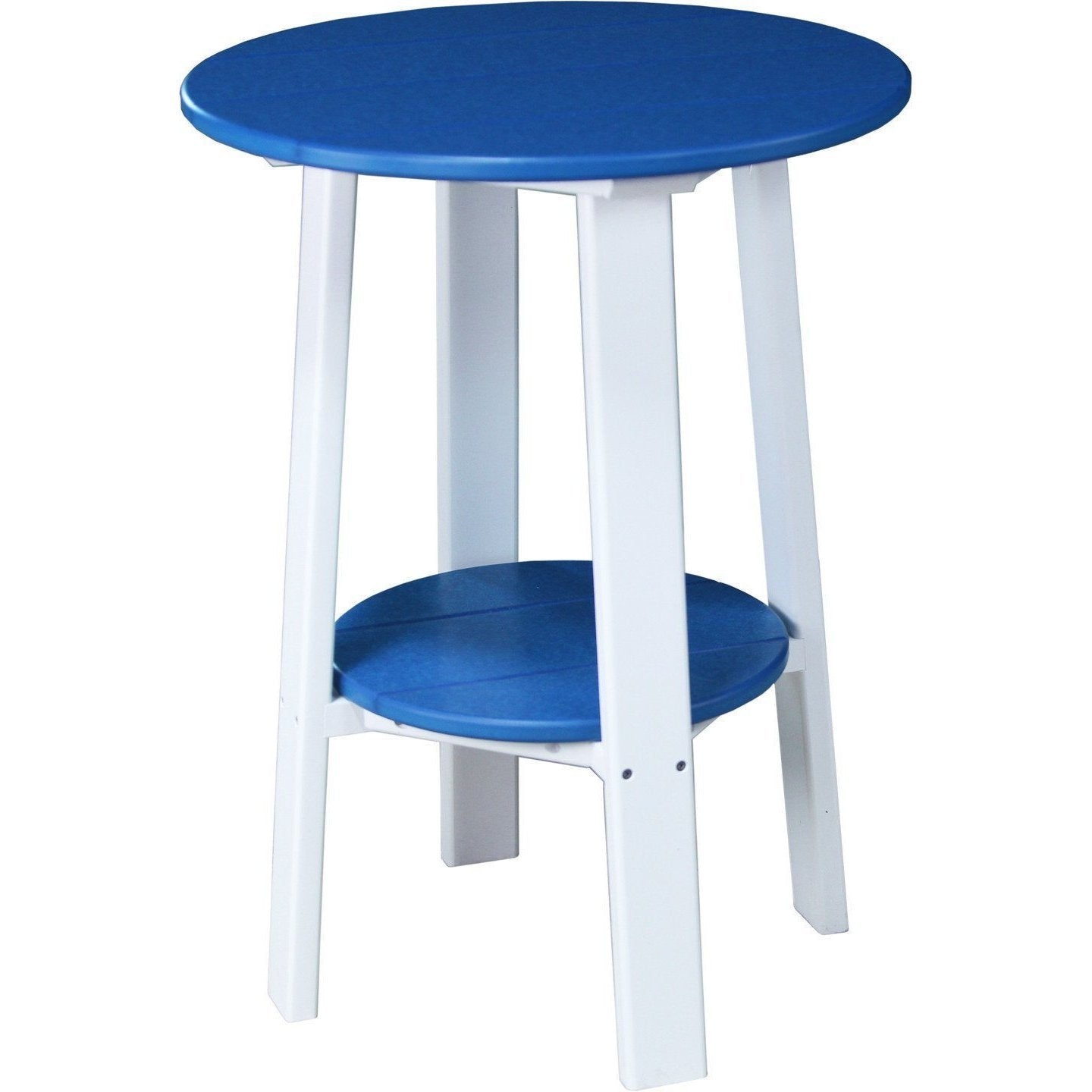 Outdoor 28" Deluxe End Table   Blue & White