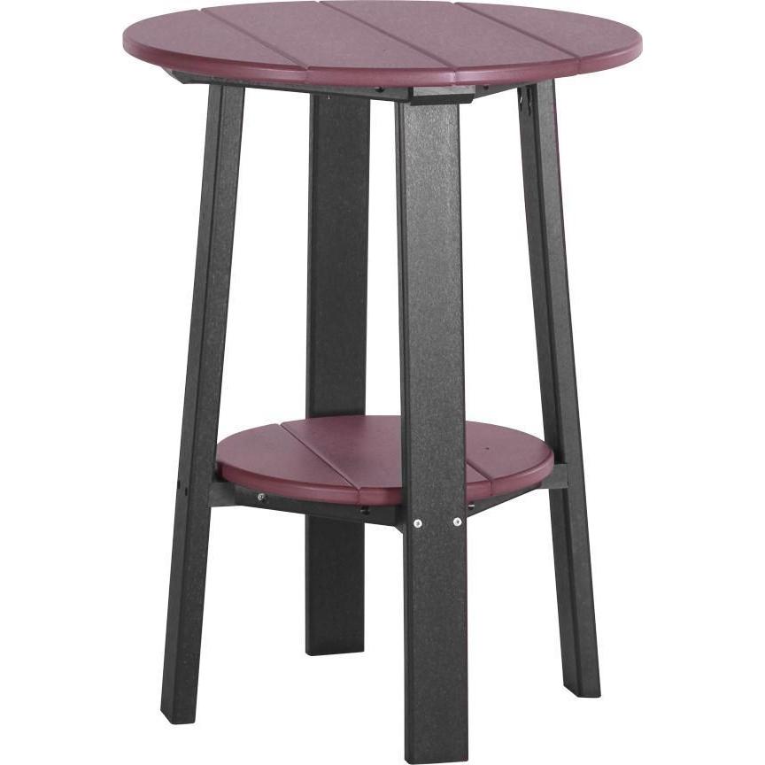 Outdoor 28" Deluxe End Table   Cherrywood & Black