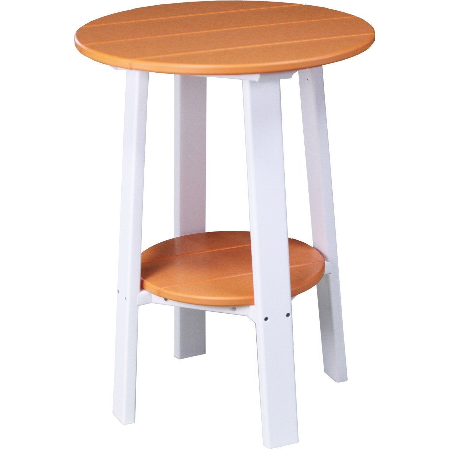 Outdoor 28" Deluxe End Table   Tangerine & White