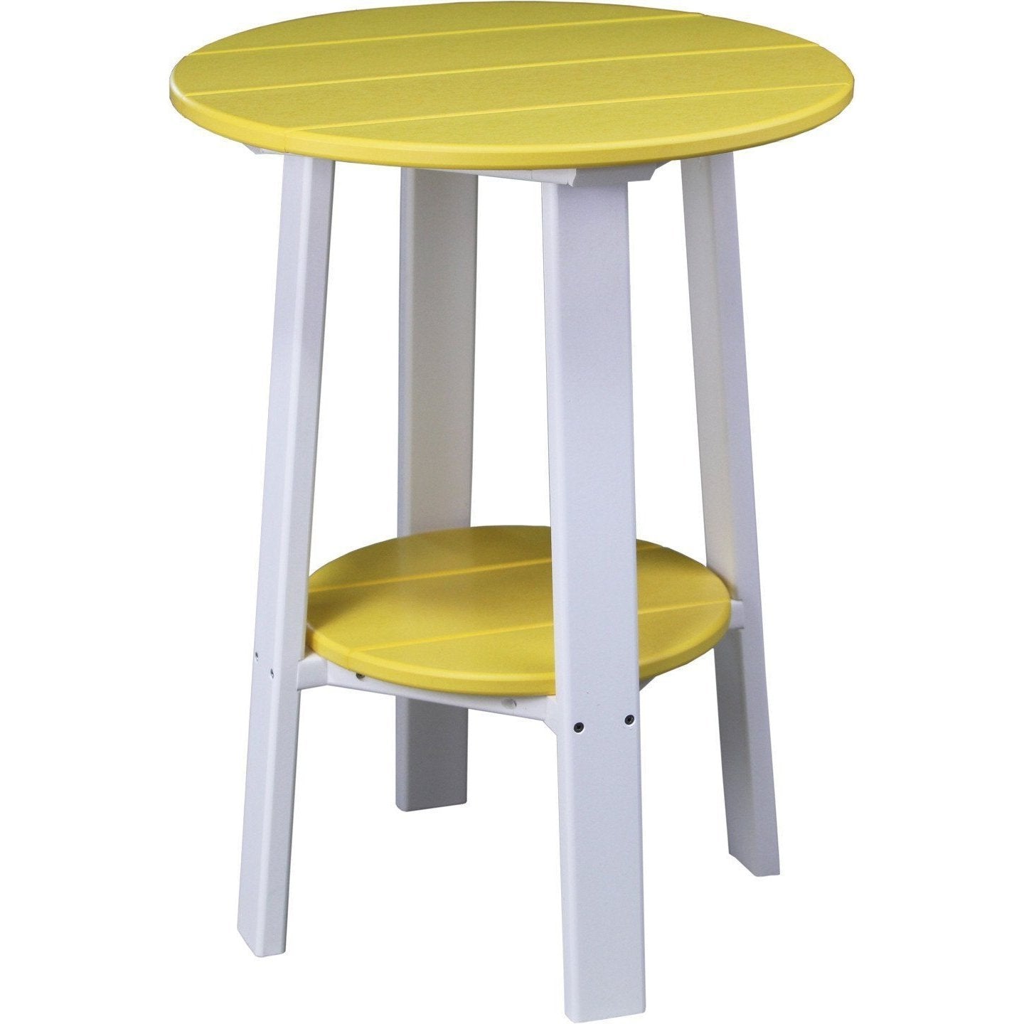 Outdoor 28" Deluxe End Table   Yellow & White