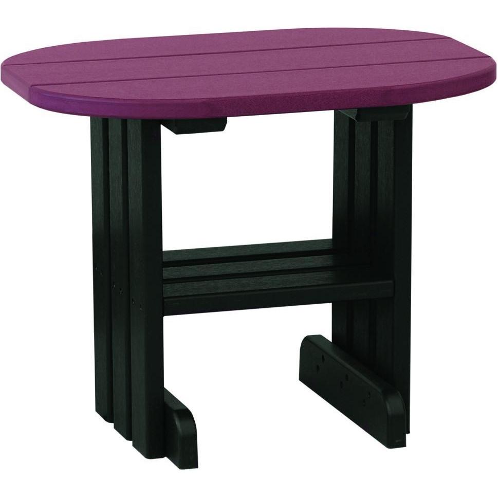 Outdoor End Table Cherrywood & Black