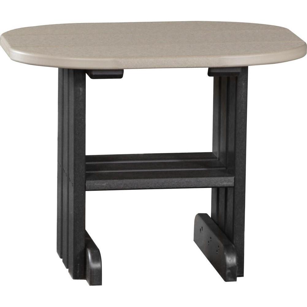 Outdoor End Table Weatherwood & Black