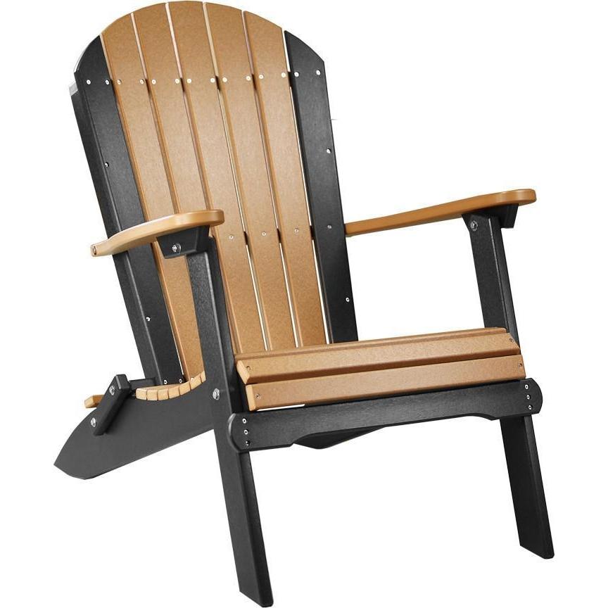 Folding Adirondack Chair Cedar & Black