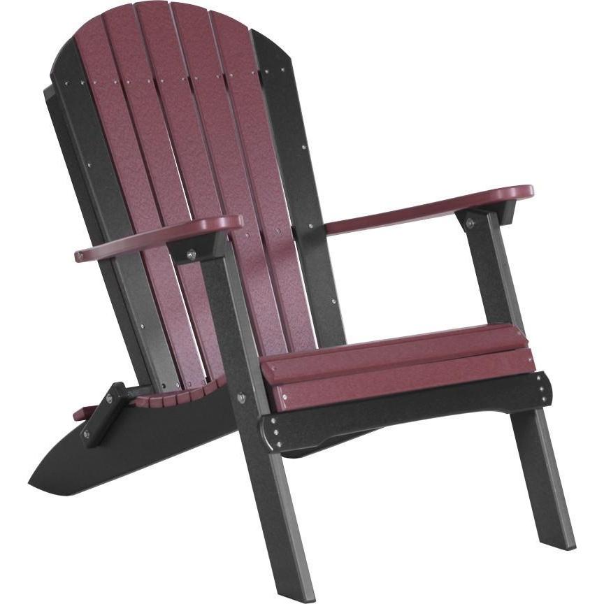 Folding Adirondack Chair Cherrywood & Black