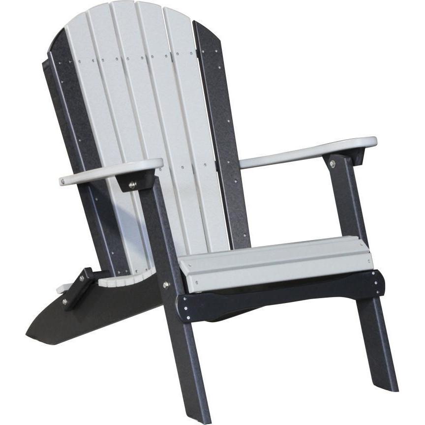 Folding Adirondack Chair Dove Grey & Black