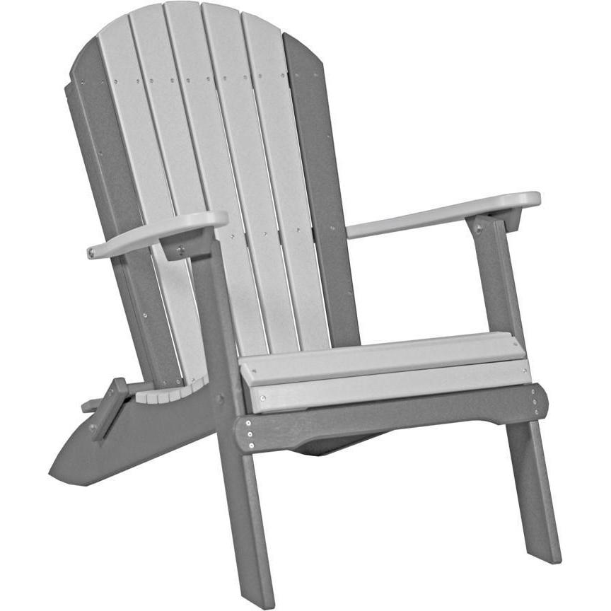 Folding Adirondack Chair Dove Grey & Slate