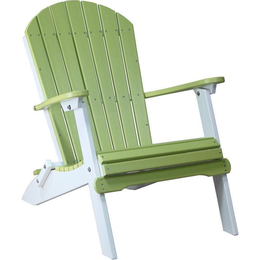 Folding Adirondack Chair Lime Green & White