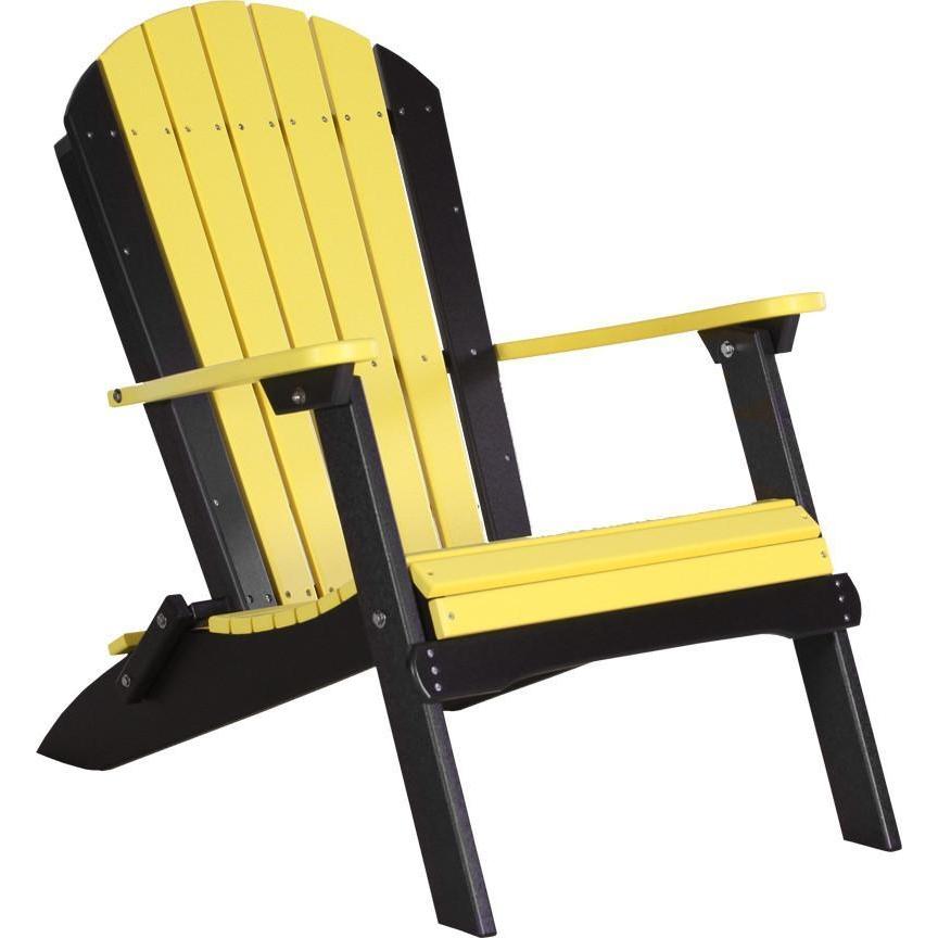 Folding Adirondack Chair Yellow & Black