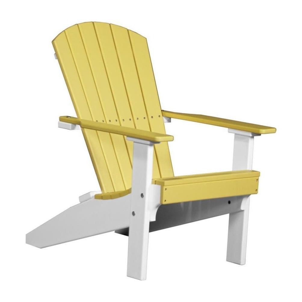 Lakeside Adirondack Chair Yellow & White