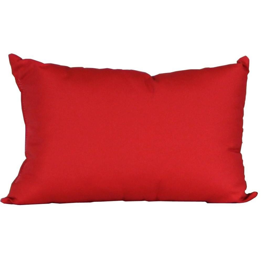Outdoor Lumbar Pillow Logo Red
