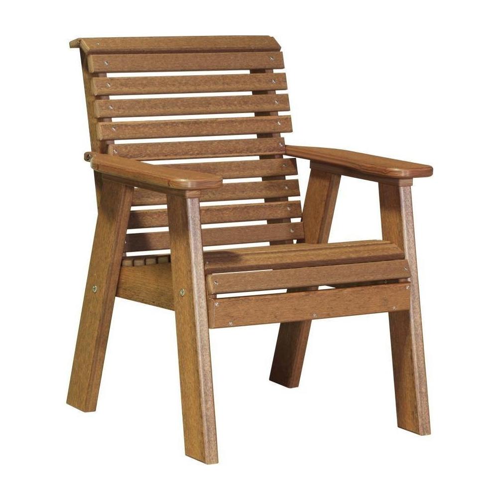 Plain Outdoor Bench Chair Antique Mahogany