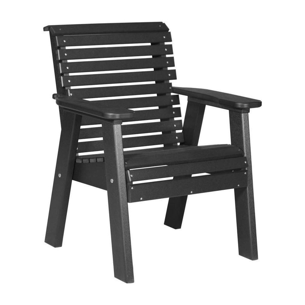 Plain Outdoor Bench Chair Black