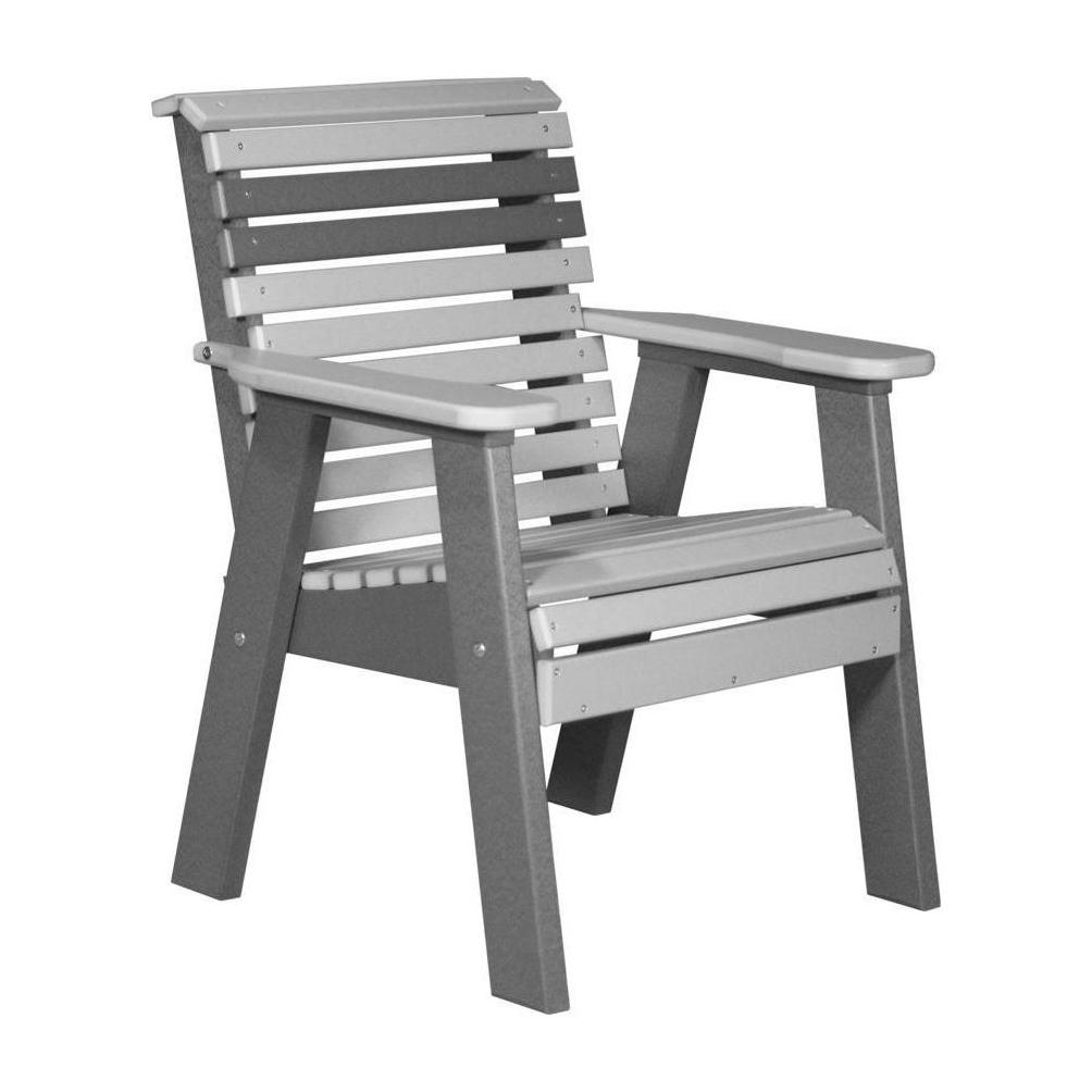 Plain Outdoor Bench Chair Dover Grey & Slate