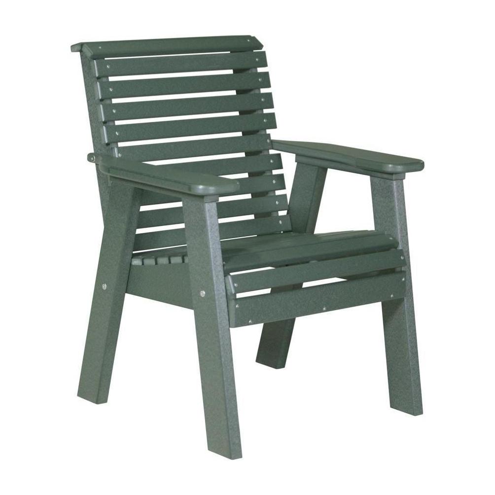 Plain Outdoor Bench Chair Green