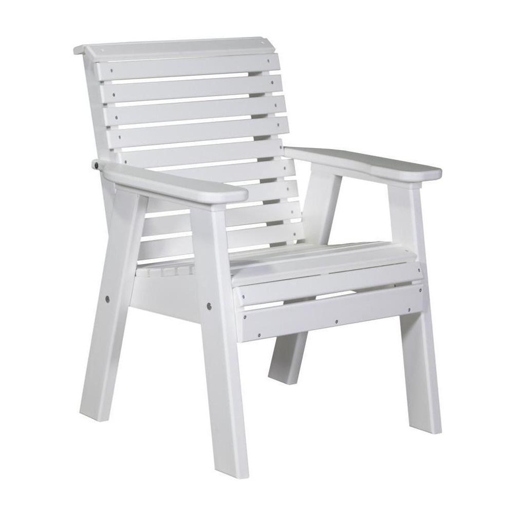 Plain Outdoor Bench Chair White