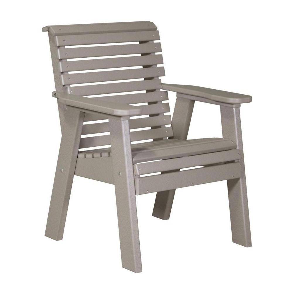 Plain Outdoor Bench Chair Weatherwood